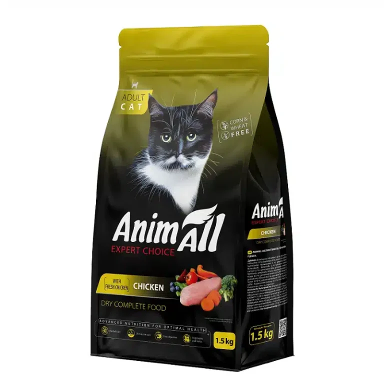 Сухий корм для дорослих котів AnimAll зі свіжою куркою