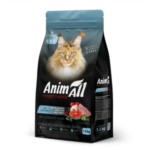 Сухий корм AnimAll з лососем і індичкою для котів