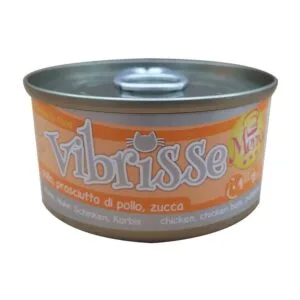 Вологий корм Vibrisse Menu з куркою і шинкою для котів, 70 г