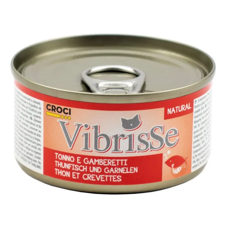 Консерва для дорослих котів VIBRISSE з тунцем та креветками
