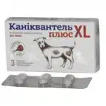 Каніквантель Плюс XL таблетки – антигельмінтик широкого спектру дії, 3 таб