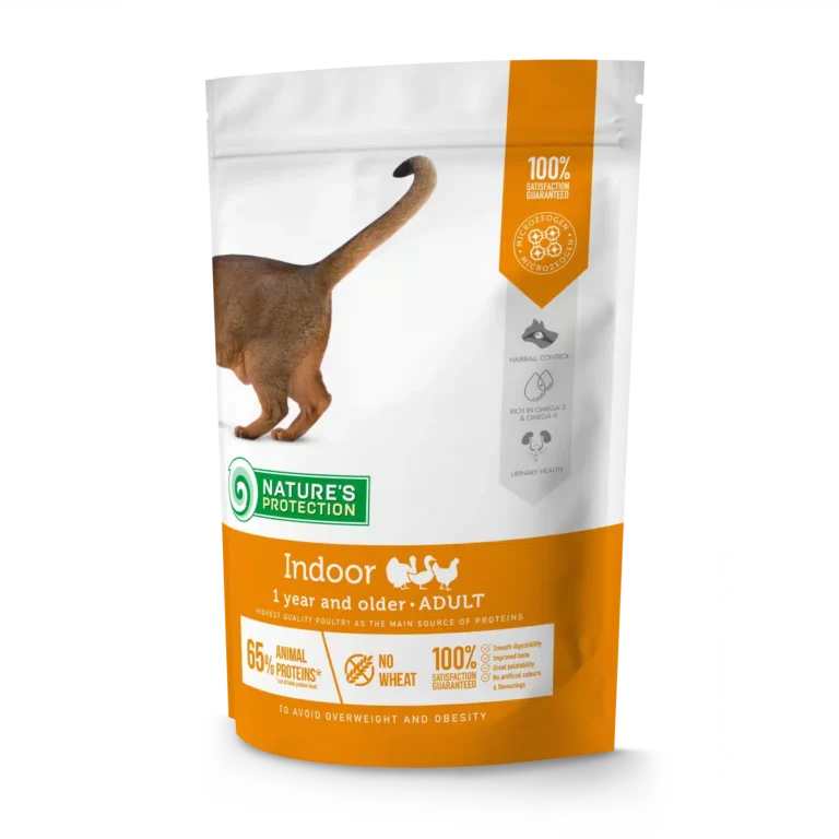Сухий корм для дорослих котів Nature's Protection Indoor з птицею
