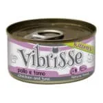 Вологий корм для кошенят Vibrisse з тунцем і куркою, 70 г
