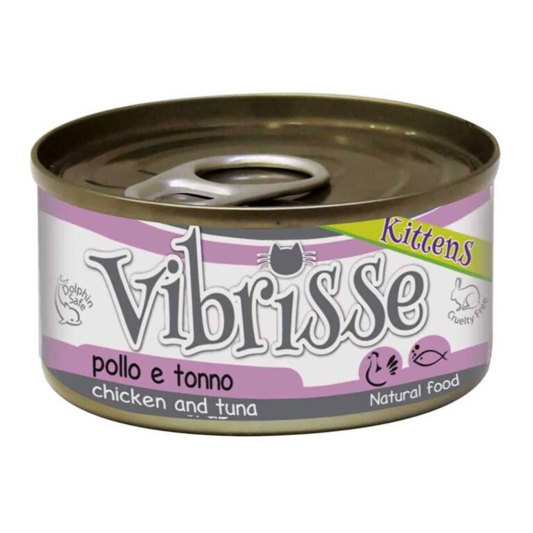Вологий корм для кошенят Vibrisse з тунцем і куркою, 70 г