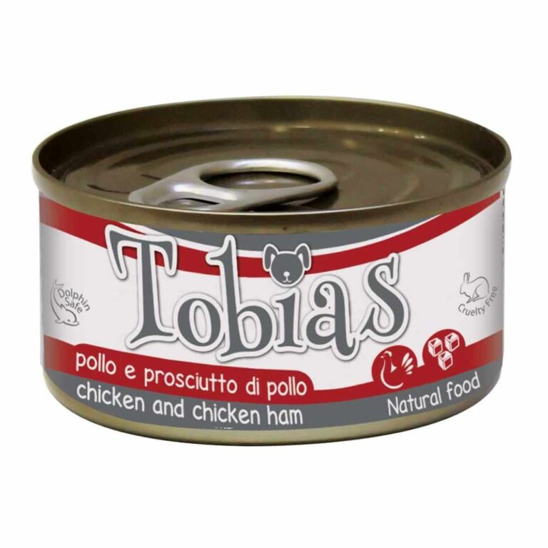 Вологий корм TOBIAS з куркою і курячою шинкою для собак, 85 г