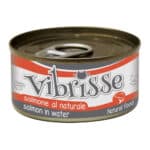 Вологий корм для котів VIBRISSE з лососем у власному соку, 70 г