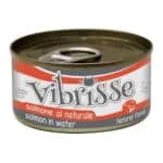 Вологий корм для котів Vibrisse з лососем у власному соку, 70 г