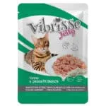 Вологий корм Vibrisse Jelly з тунцем і корюшкою для котів, 70 г