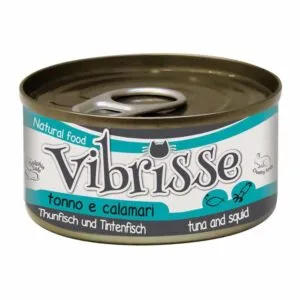 Вологий корм Vibrisse з тунцем і кальмаром для котів, 70 г