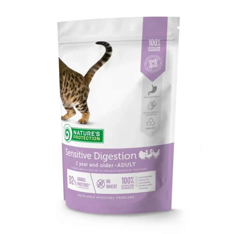 Сухий корм Nature's Protection Sensitive Digestion з м'ясом птиці для чутливих котів