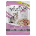 Вологий корм Vibrisse Jelly з куркою і тунцем для кошенят, 70 г