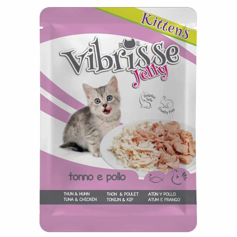 Вологий корм Vibrisse Jelly з куркою і тунцем для кошенят, 70 г