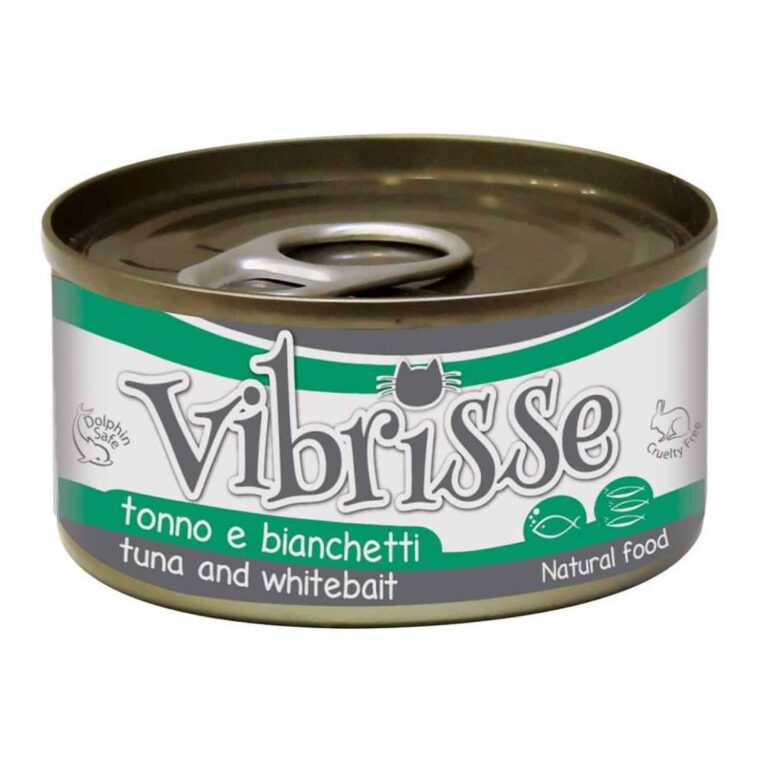 Вологий корм для котів VIBRISSE з тунцем та білою рибою