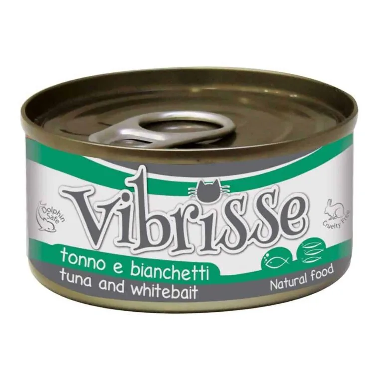 Вологий корм для котів Vibrisse з тунцем та білою рибою
