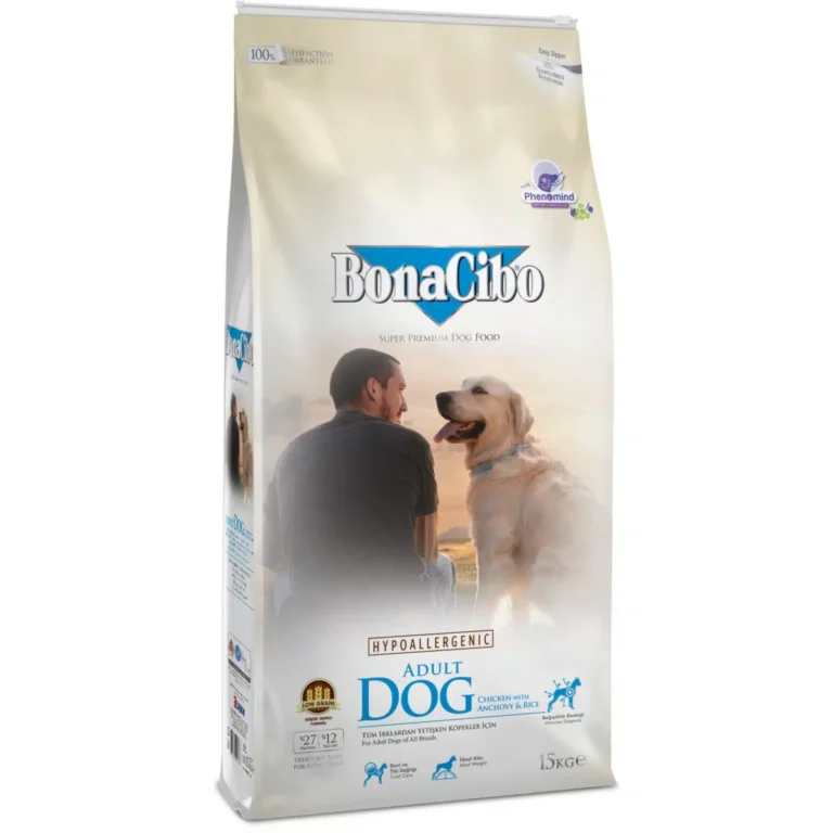 Сухий корм для дорослих собак BonaCibo Adult Dog Chicken&Rice with Anchovy з м'ясом курки, анчоусами та рисом