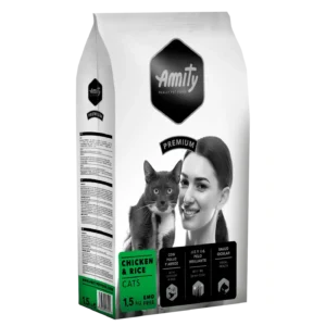 Сухий корм Amity з куркою і рисом для дорослих котів