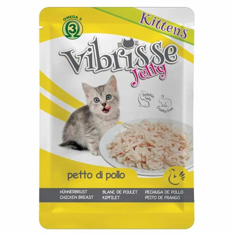 Вологий корм для кошенят Vibrisse Jelly з курячою грудкою у желе, 70 г