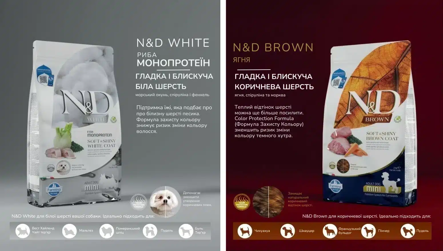 farmina brown white sklad amigovet