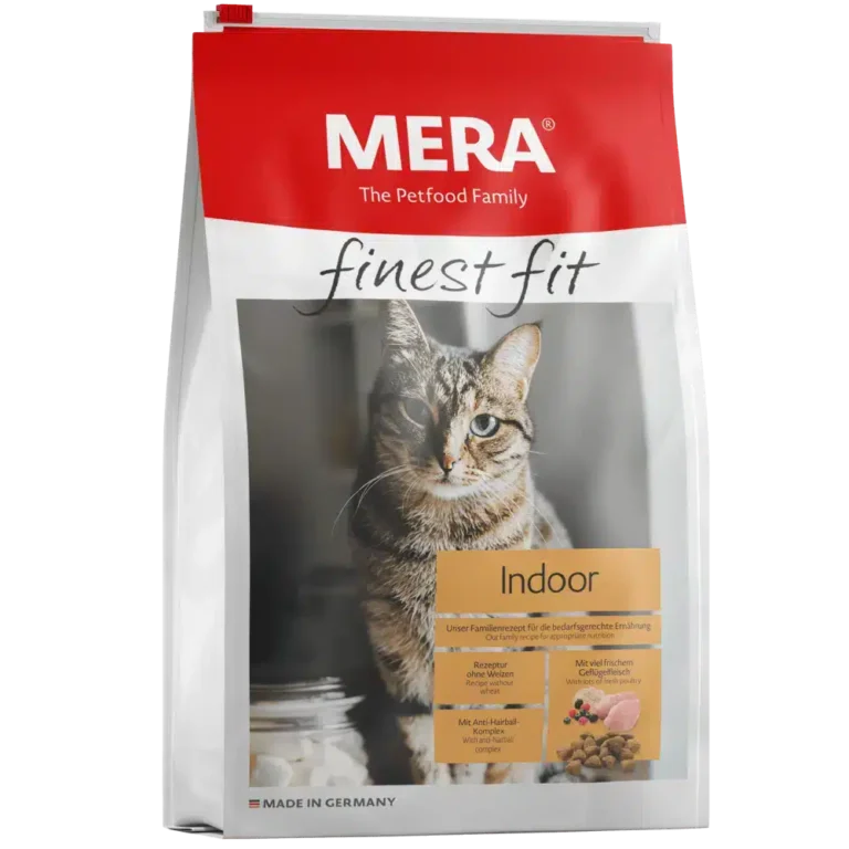 Сухий корм для котів які утримуються у приміщенні MERA finest fit Indoor із свіжим м'ясом птиці та лісовими ягодами