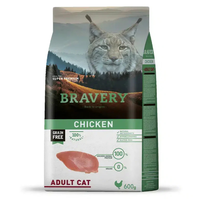 Сухий корм для дорослих котів Bravery з куркою