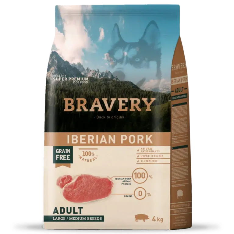 Сухий корм Bravery для дорослих собак середніх та великих порід зі свининою