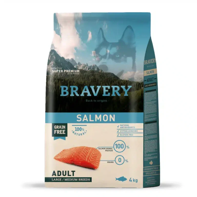Сухий корм BRAVERY для дорослих собак середніх і великих порід з лососем