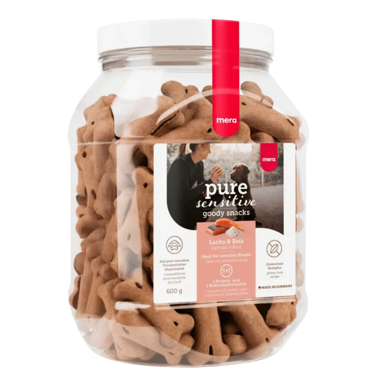 Ласощі Mera Pure Sensitive Lach & Reis з лососем і рисом для собак, 600 г