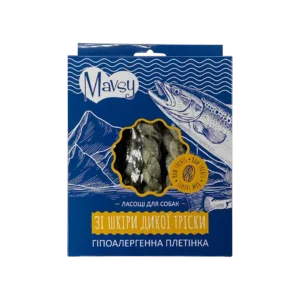 Ласощі Mavsy Fish Skin Braide гіпоалергенні з тріскою для собак, 100 г