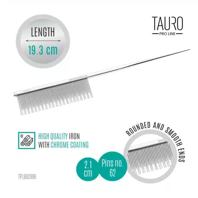 Гребінець Tauro Pro Line з хвостиком — фото 2