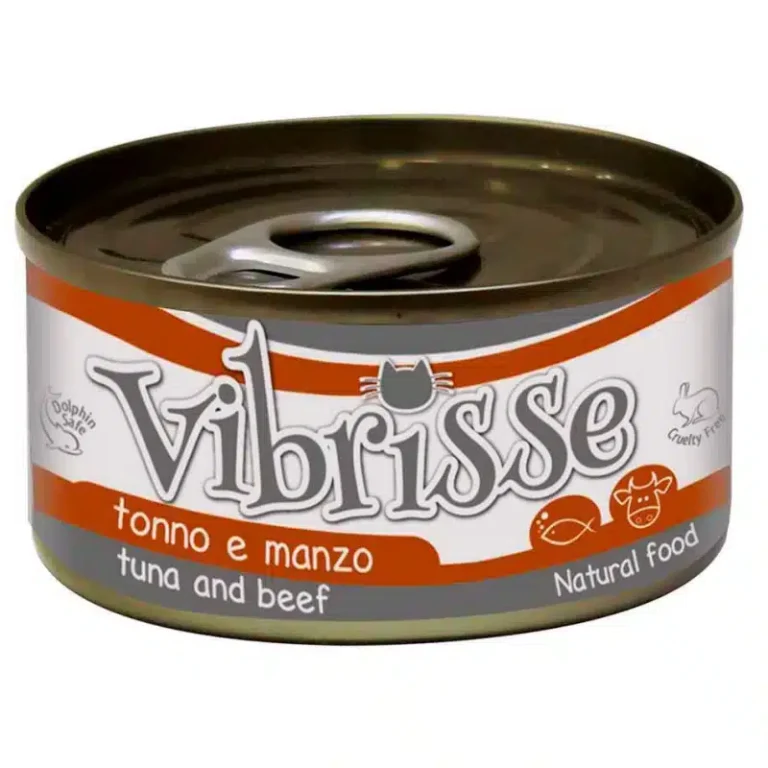 Вологий корм Vibrisse з тунцем і яловичиною для котів, 70 г