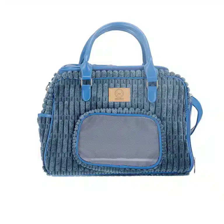 Дорожня сумка Misoko&Co синя для домашніх тварин, 41.5×23×28 см