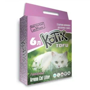 Соєвий наповнювач Kotix Tofu Lavender лаванда для котів, 6 л