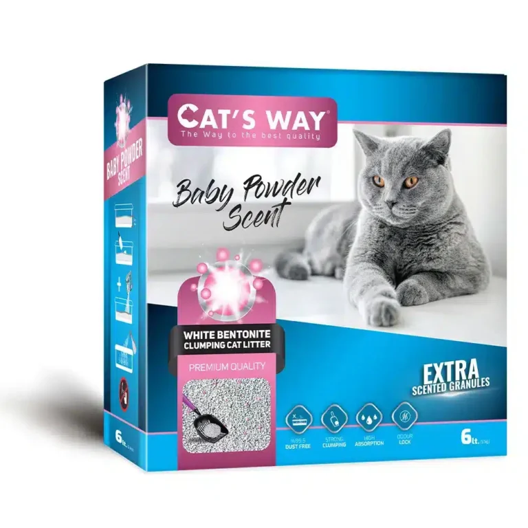 Бентонітовий наповнювач CAT'S WAY BOX дитяча присипка + рожеві гранули, 6л