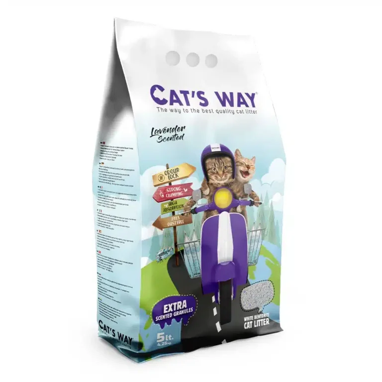 Бентонітовий наповнювач CAT'S WAY лаванда + фіолетові гранули