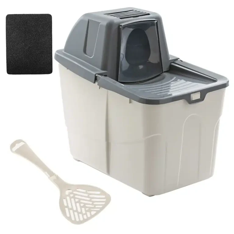 Закритий туалет для котів БОКС BUXO CLOSE GREY, 58x39x56 см