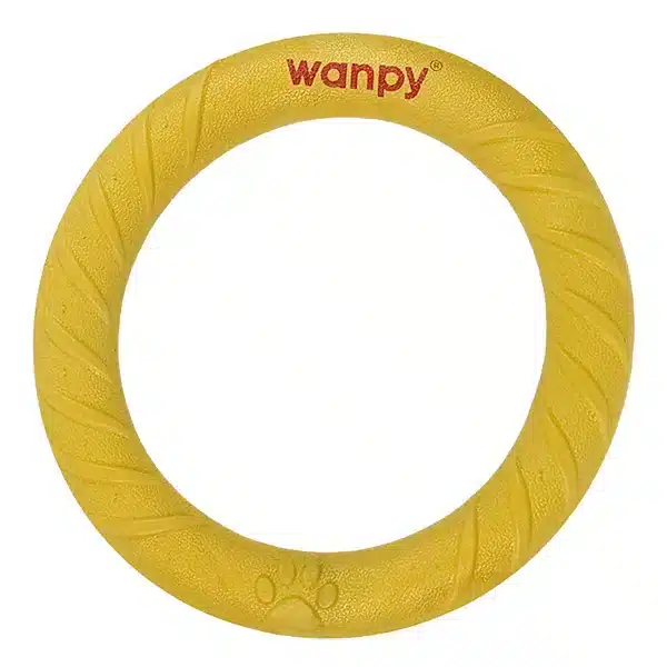 Іграшка Wanpy Ring Dog Toy жовте кільце для собак, 19.5 см