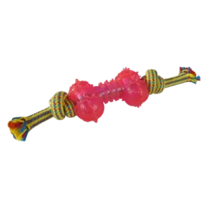 Іграшка Papillon кістка ТПГ на мотузці для собак, 33 см, 200-205 г