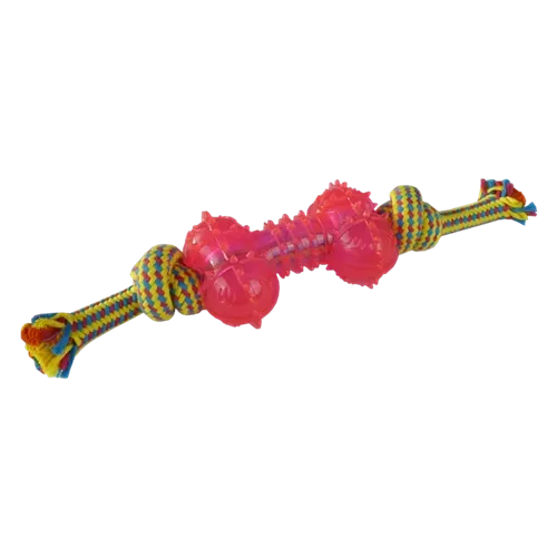 Іграшка Papillon кістка ТПГ на мотузці для собак, 33 см, 200-205 г