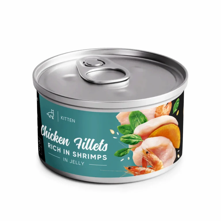 Вологий корм для кошенят Savory Chicken Fillets з куркою та креветками в желе, 70 г