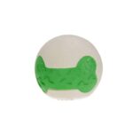 Іграшка Misoko&Co м'ячик з кісткою латекс зелено-білий для собак, 6.35 см