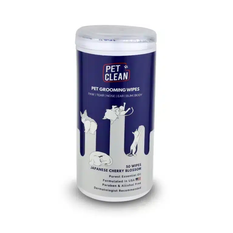 Серветки вологі Pet Clean PET GROOMING WIPES для грумінгу домашніх тварин, щоденне очищення з ароматом квітів японської вишні, 50 шт