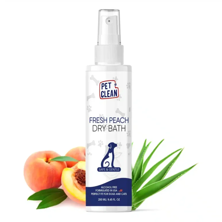 Сухий шампунь Pet Clean DRY BATH-FRESH PEACH для домашніх тварин з ароматом персику, 250мл