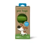 Біорозкладні пакети Poo Bags, 8 рулонів по 15 шт