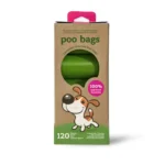 Біорозкладні пакети Poo Bags з лавандою, 8 рулонів по 15 шт