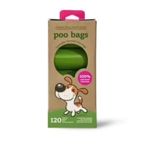 Біорозкладні пакети Poo Bags з лавандою, 8 рулонів по 15 шт