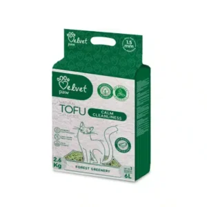 Наповнювач Velvet Paw TOFU лісова зелень для котів, 2,6 кг