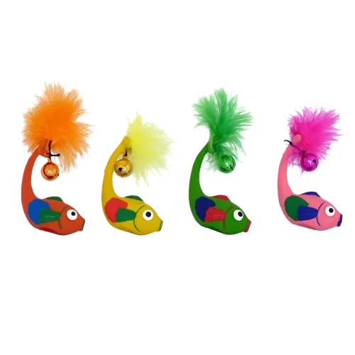 Іграшка Papillon Latex fish Рибка з дзвіночком для котів, 11 см