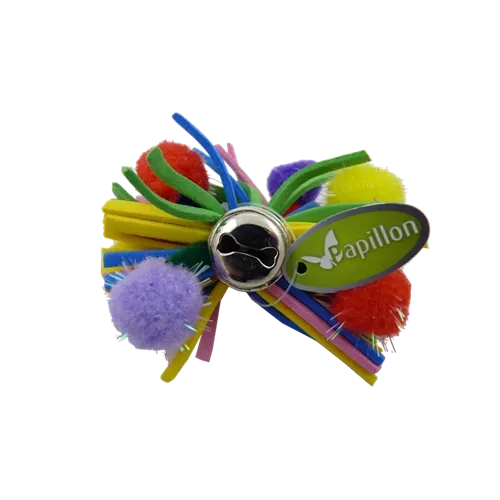 Іграшка Papillon Colourful Bows with Bell з м'якими кульками для котів, 7 см