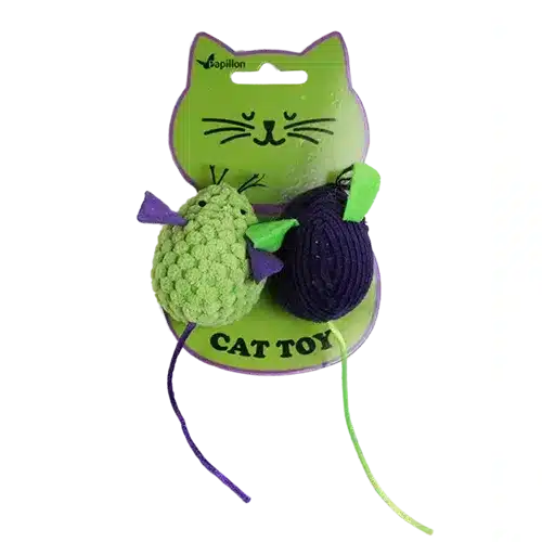 Іграшка Papillon Миша для котів, 6,5 см, 2 шт