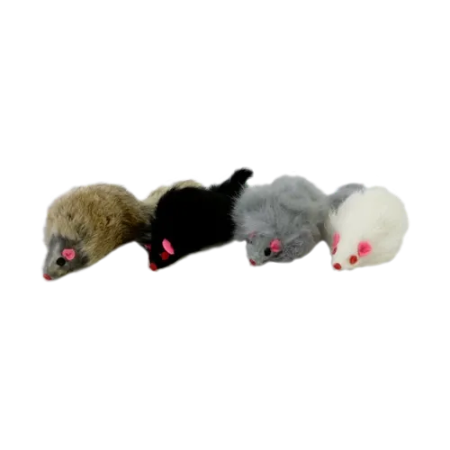 Іграшка Papillon Миша з брязкальцем з хутра для котів, 11 см